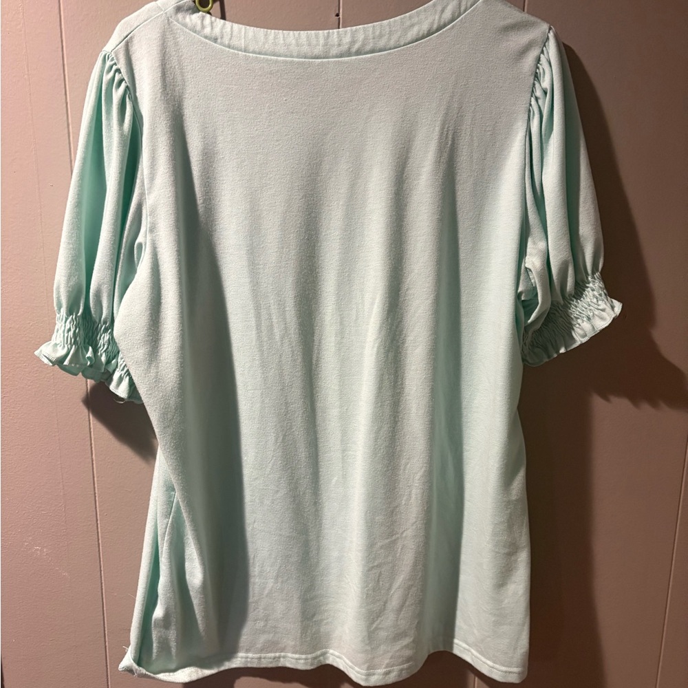 Source Unknown Light Green Blouse - image 3